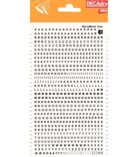 Apli Letras Transferibles Mayusculas Negras 2.5mm 730 Caracteres