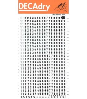 Apli Numeros Transferibles - 4mm - Facil Aplicacion - Negros Intensos - 528 Caracteres - Negro