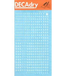 Apli Numeros Transferibles - 4mm - Facil Aplicacion - 420 Caracteres - Blanco