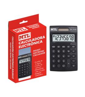 Dohe Calculadora Electronica de 8 Digitos - Alimentacion Solar y a Pilas - 3 Teclas de Memoria - Apagado Automatico - Formato Mi