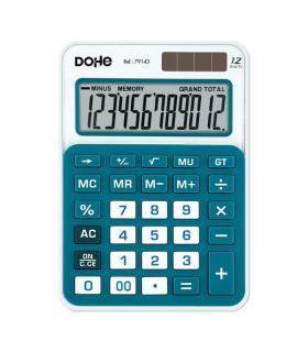 Dohe Calculadora de Sobremesa Mediana 12 Digitos - Teclas de Gran Formato - 4 Teclas de Memoria - Apagado Automatico - Alimentac