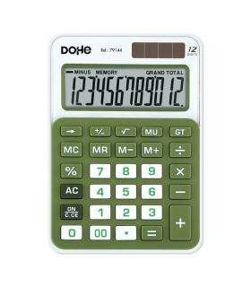 Dohe Calculadora Electronica de 12 Digitos - Alimentacion Solar y a Pilas - 4 Teclas de Memoria - Apagado Automatico - Teclas..