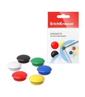 Erichkrause Pack de 12 Imanes - 2cm - Fijacion en Pizarras y Superficies Metalicas