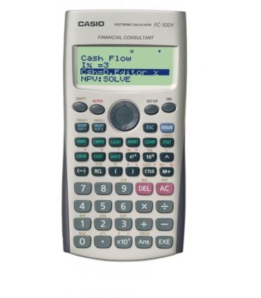 Casio FC100V Calculadora Financiera - Pantalla de 4 Lineas - Teclas de Acceso Directo Personalizables - Alimentacion con Pilas