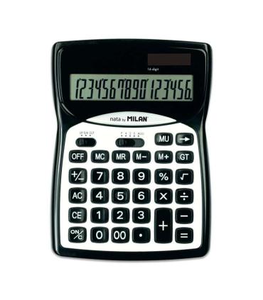 Milan Calculadoras 16 Digitos - 3 Teclas de Memoria - Funcion Impuestos - Raiz Cuadrada - Calculo de Margenes