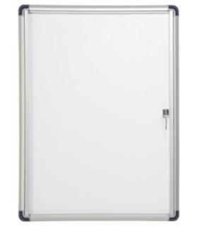 Bi-Office Vitrina para Anuncios o Carteles - Puerta Abatible con Cerradura - Tamaño 35.7 x 49cm - Superficie de Acero Lacado Mag