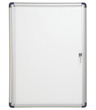 Bi-Office Vitrina para Anuncios o Carteles - Puerta Abatible con Cerradura - Tamaño 35.7 x 49cm - Superficie de Acero Lacado Mag