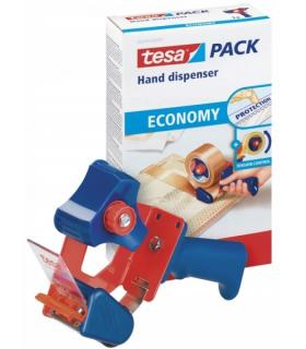 Tesa 6300 Economy Precintadora para Rollos de hasta 50mm - Tension Ajustable Manualmente - Color Rojo/Azul