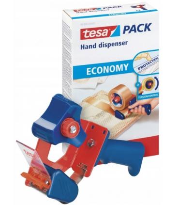 Tesa 6300 Economy Precintadora para Rollos de hasta 50mm - Tension Ajustable Manualmente - Color Rojo/Azul