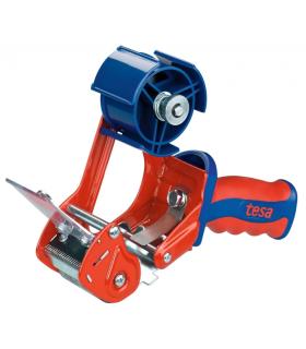 Tesa 6400 Comfort Precintadora para Rollos de hasta 50mm - Sistema de Cuchilla Protegida - Tension Ajustable Manualmente - Color