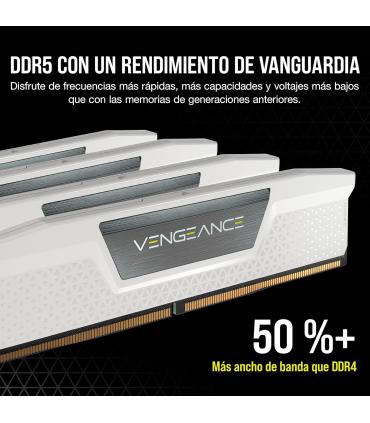 MEMORIA CORSAIR DDR5 32GB 2X16GB PC6400 VENGEANCE BLANCA CMK32GX5M2B6400Z32W