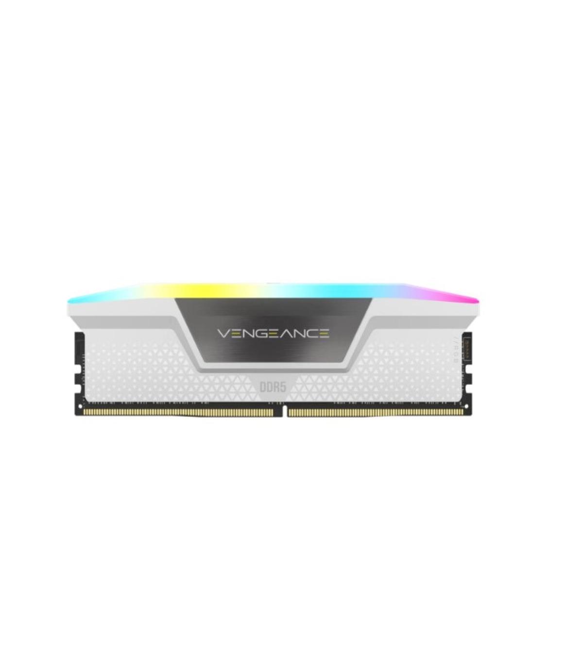 MEMORIA CORSAIR DDR5 32GB 2X16GB PC6400 VENGEANCE RGB BLANCA CMH32GX5M2B6400Z36W