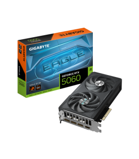 GIGABYTE GeForce RTX 5060 EAGLE OC 8G Tarjeta Gráfica - 8GB GDDR7, 128bit, PCI-E 5.0, 2550 MHz Frecuencia del núcleo, 3 x Displa