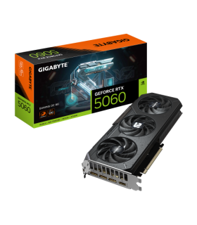 GIGABYTE GeForce RTX 5060 GAMING OC 8G Tarjeta Gráfica - 8GB GDDR7, 128bit, PCI-E 5.0, 2595 MHz Frecuencia del núcleo, 3 x Displ