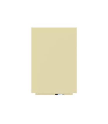 PIZARRA SIN MARCO SKINWHITEBOARD COLOR MARFIL CLARO ESCALA DE AMARILLOS. MEDIDA 75X115CM MAGNÉTICA MODULAR ROCADA 6420R-1015