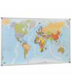 MAPA MUNDI MAGNETICO 84X140 CM. MARCO ALUMINIO FAIBO 173T