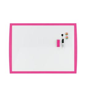 PIZARRA MAGNETICA 430X585MM MARCO FUCSIA NOBO 2104177