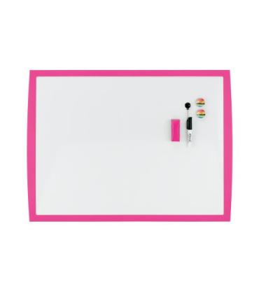 PIZARRA MAGNETICA 430X585MM MARCO FUCSIA NOBO 2104177