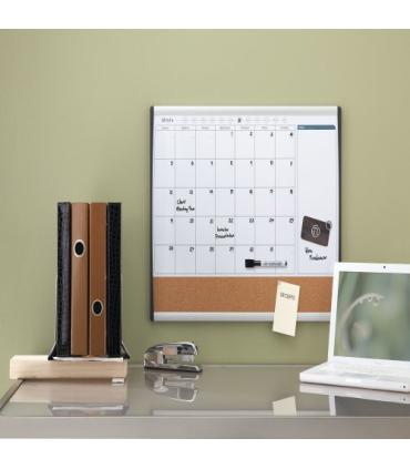 ORGANIZADOR MENSUAL MAGNETICO+TABLERO CORCHO HORIZONTAL 585x430MM NOBO 1903813