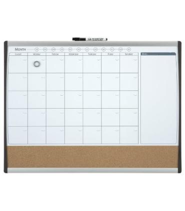 ORGANIZADOR MENSUAL MAGNETICO+TABLERO CORCHO HORIZONTAL 585x430MM NOBO 1903813