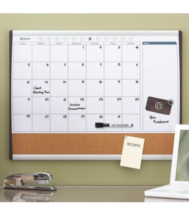 ORGANIZADOR MENSUAL MAGNETICO+TABLERO CORCHO HORIZONTAL 585x430MM NOBO 1903813