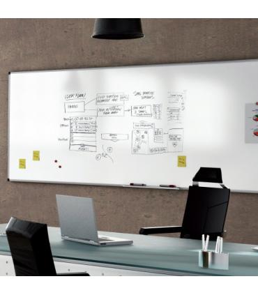 PIZARRA LACADA BLANCA MAGNÉTICA MARCO DE ALUMINIO 200X120CM ROCADA 6411