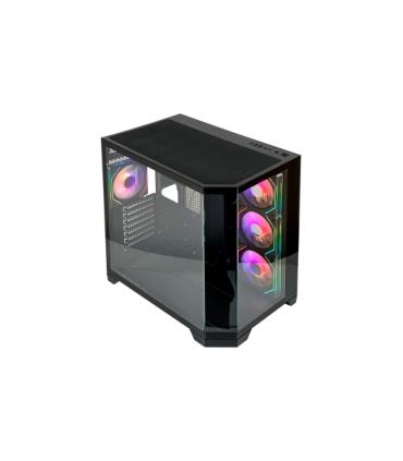 L-Link Nova Caja ATX - Cristal Templado Continuo - 4 Ventiladores RGB - USB 3.0 - Color Negro