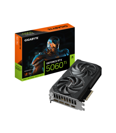 GIGABYTE GeForce RTX 5060 Ti WINDFORCE OC 16G Tarjeta Gráfica – 16 GB GDDR7, 128 bits, PCI-E 5.0, 2587 MHz Frecuencia del núcleo
