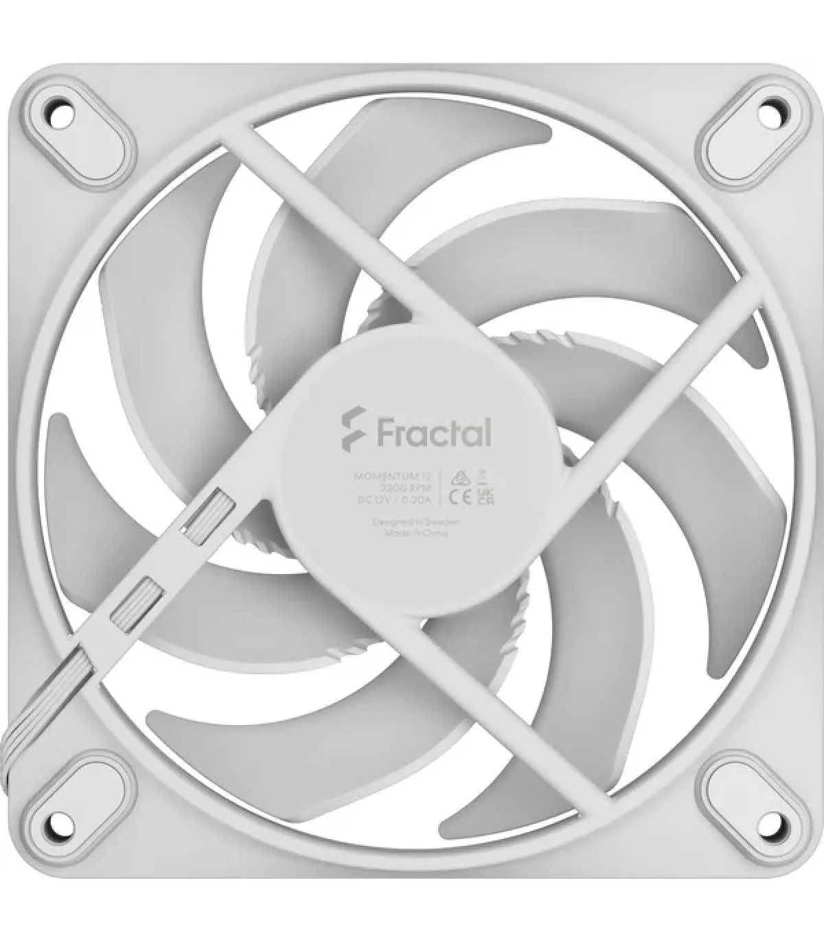 FRACTAL VENTILADOR CAJA MOMENTUM 12 WHITE FD-F-MO1-1202
