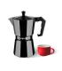 Muvip MV0603 Cafetera de Aluminio - Capacidad 1 Taza - Mango Ergonomico - Antiadherente - Apta para Placas Electricas, Vitrocera
