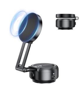 XO C166 Soporte de Coche para Smartphones - Succion Electrica - Bateria Integrada - Brazo Telescopico - Anclaje Magnetico - Colo