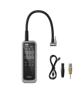 XO CZ018 Inflador de Aire Portatil - Pantalla LCD - 3 Bocas - Powerbank 5000Mah - Linterna