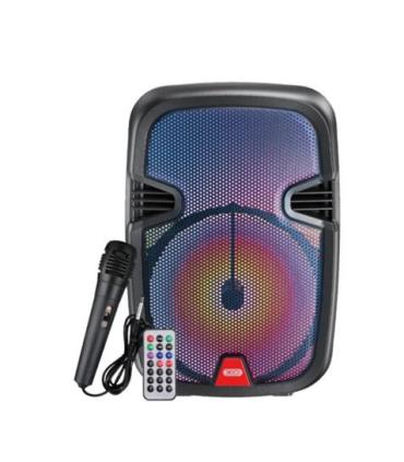 XO F51 Altavoz Karaoke - Bluetooth 5.0 - 10W - Funcion TWS - Iluminacion RGB - Microfono con Cable - Mando a Distancia - Color..