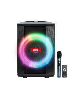 XO F53 Altavoz Karaoke - Bluetooth 5.0 - 40W - Funcion TWS - Iluminacion RGB - Microfono Inalambrico Incluido - Bluetooth, FM..