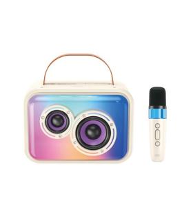 XO F54 Altavoz Karaoke - Bluetooth 5.3 - 20W - Funcion TWS - Microfono Inalambrico - Bateria 1800mah - Color Blanco