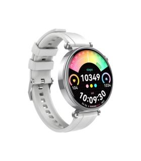 XO GT4 Mini Reloj Smartwatch Pantalla Redonda 1.32" AMOLED - Multideporte - Monitoreo del Sueño - Llamadas BT - IP68 - Color Pla
