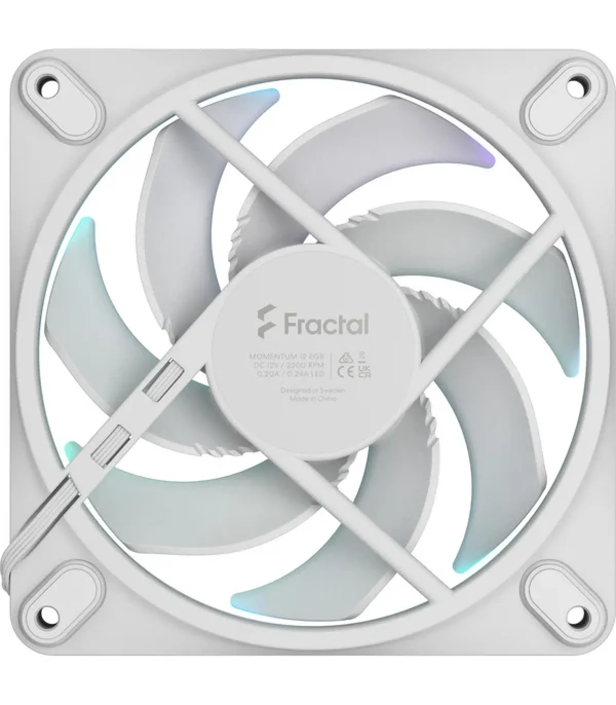FRACTAL VENTILADOR CAJA MOMENTUM 12 RGB WHITE FD-F-MR1-1202