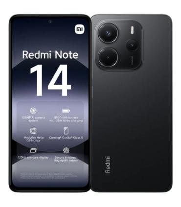 Xiaomi Redmi Note 14 Smartphone Pantalla AMOLED 6.67" - 8GB - 256GB - Camara Principal 108MP - Bateria 5500mAh - HyperCharge 33W