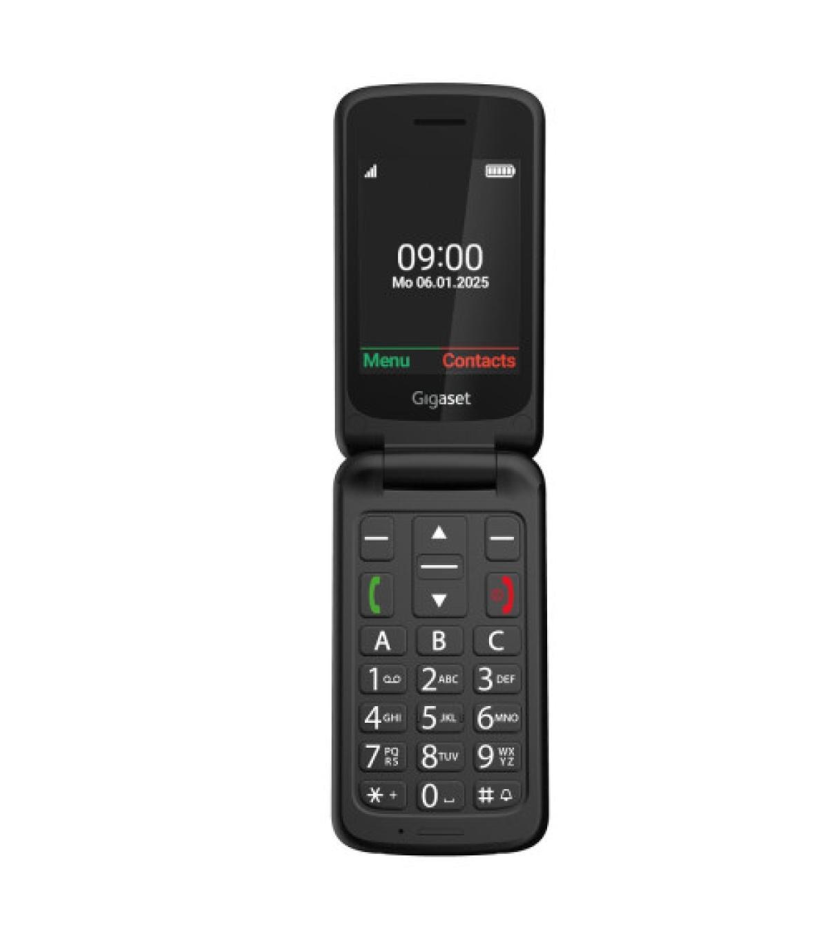 Gigaset GL595 7,11 cm (2.8") 114 g Negro Teléfono para personas mayores