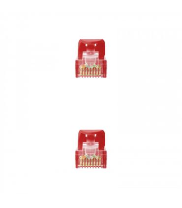 Nanocable Cable de red latiguillo RJ45 LSZH Cat.6A UTP AWG24, Rojo, 2.0m