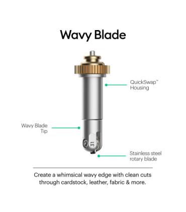 Kit Cuchilla Ondulada Cricut + Portacuchillas QuickSwap | Para Maker