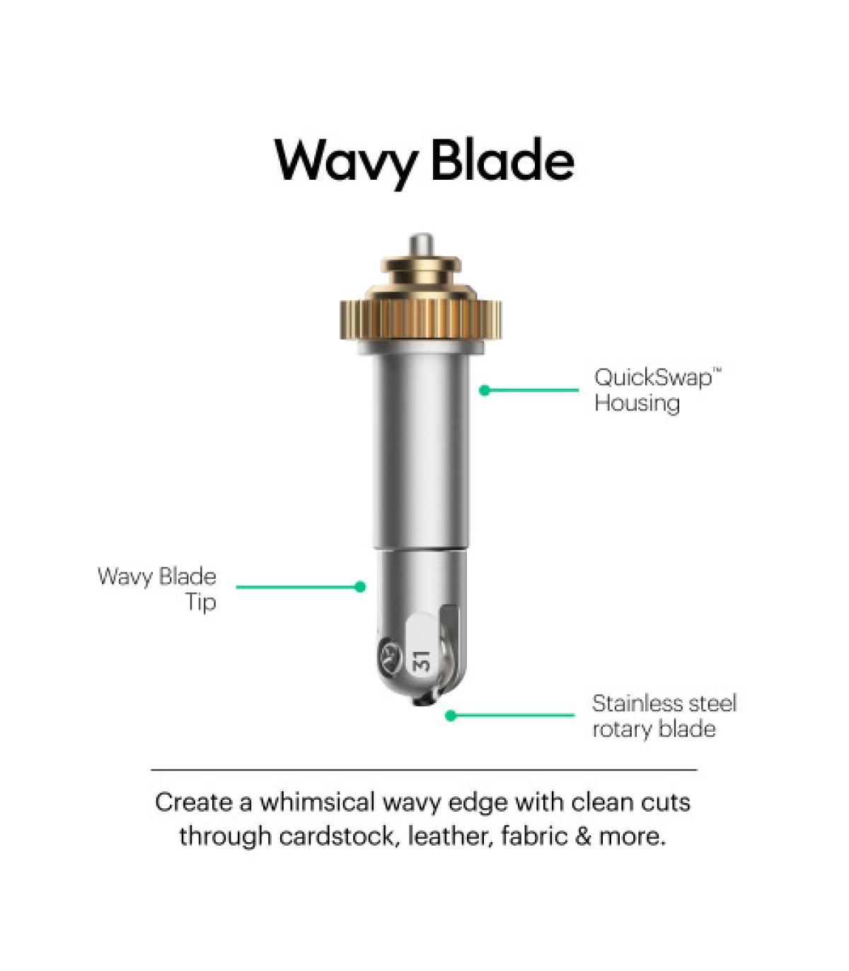 Kit Cuchilla Ondulada Cricut + Portacuchillas QuickSwap | Para Maker