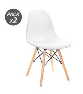 Muvip Pack 2 Sillas Design D100 - Color Blanco