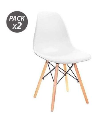 Muvip Pack 2 Sillas Design D100 - Color Blanco