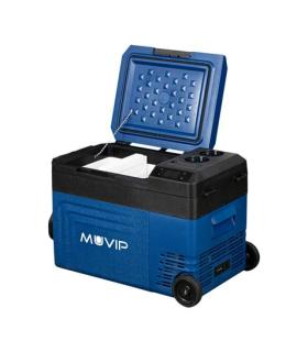 Muvip Nevera Compresor Portatil Blue 22 Litros - Temperatura entre -20º/+20º - 60W - Doble Zona - Asas de Transporte y Tirador..