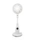 Muvip Ventilador de Pie 80W 8 Aspas - 7 Velocidades - Nebulizador - Funcion de Oscilacion - Luz LED - Color Blanco