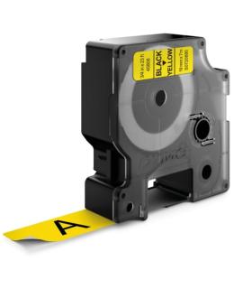 Dymo D1 45808 Cinta de Etiquetas Original para Rotuladora - Texto Negro sobre Fondo Amarillo - Ancho 19mm x Largo 7m