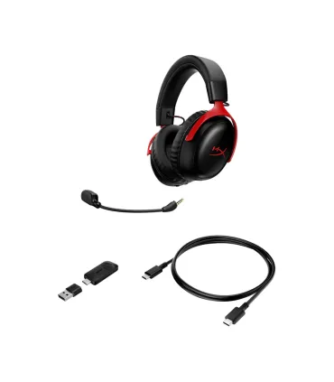 HyperX Auriculares inalámbricos Cloud III S: auriculares gaming (color negro-rojo