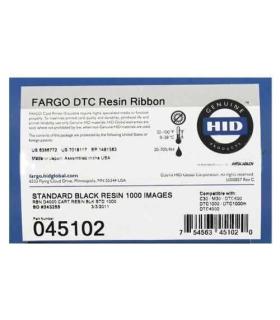 Fargo HID DTC1000 DTC1250 Cinta de Transferencia Termica Original Negro 1.000p + Rodillo de Limpieza - 045102