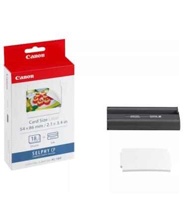 Canon KC-18IF Pack de de Tinta de Color + 18 Hojas de Papel Adhesivo 54x86mm